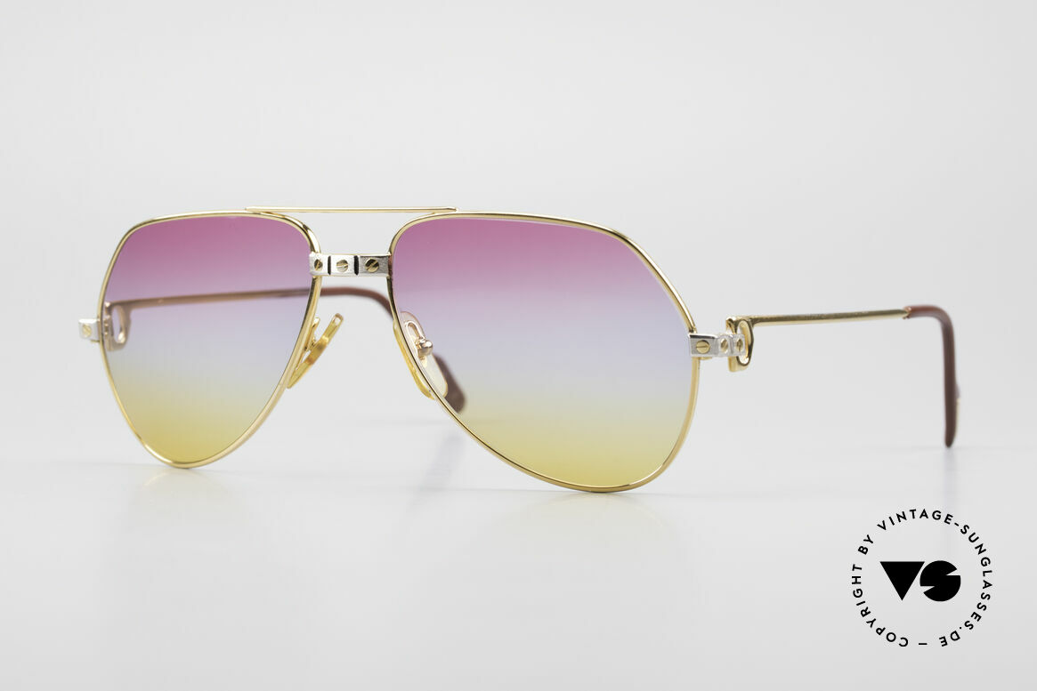 Sunglasses Cartier Vendome Santos S Luxury Aviator Sunglasses 80s Vintage Sunglasses 