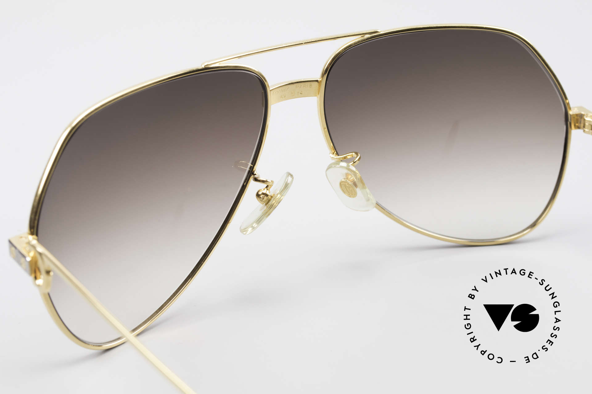 Sunglasses Cartier Vendome Santos L Luxury Vintage Aviator Frame 