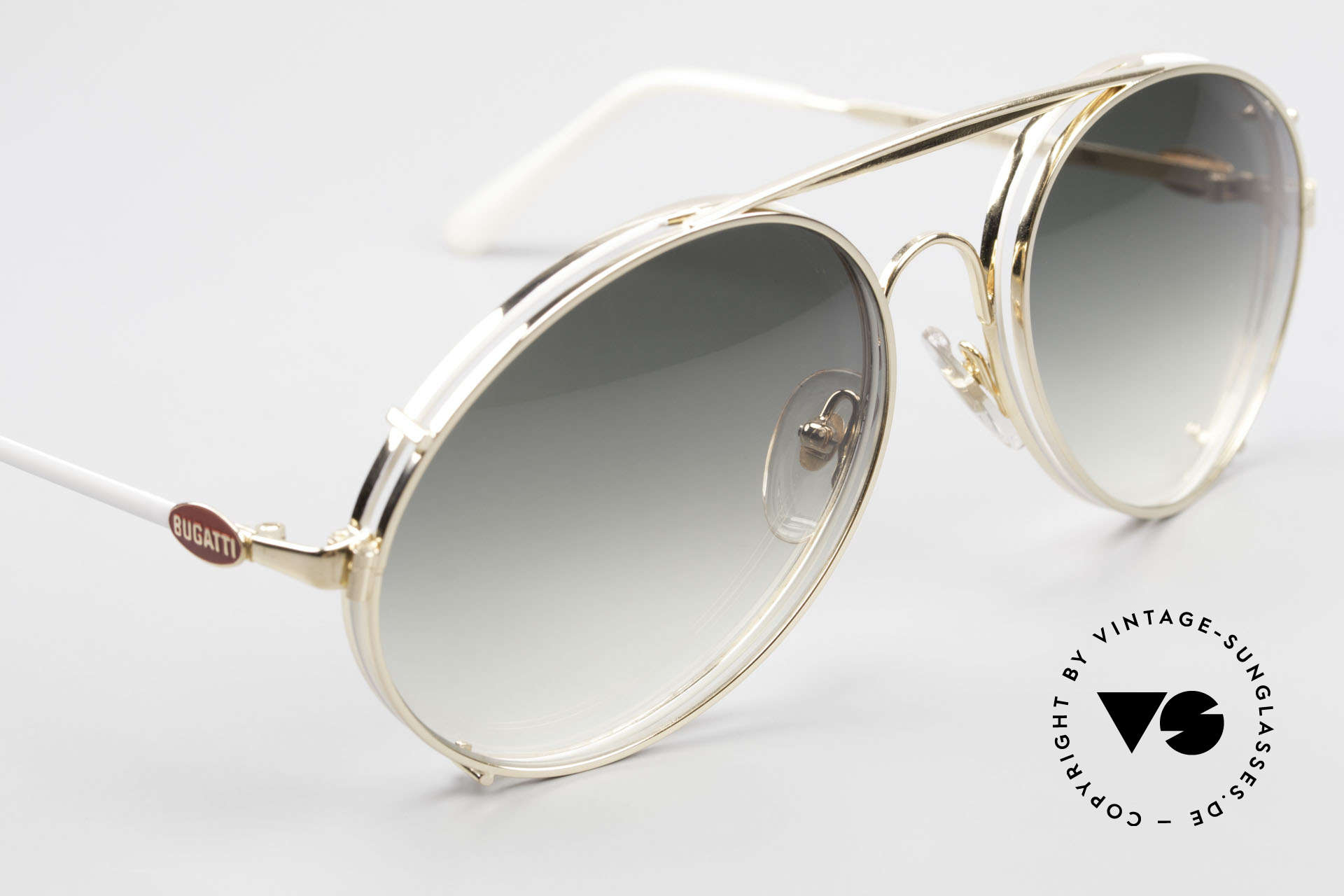 Sunglasses Bugatti 65987 XL 80's Vintage Frame Clip On