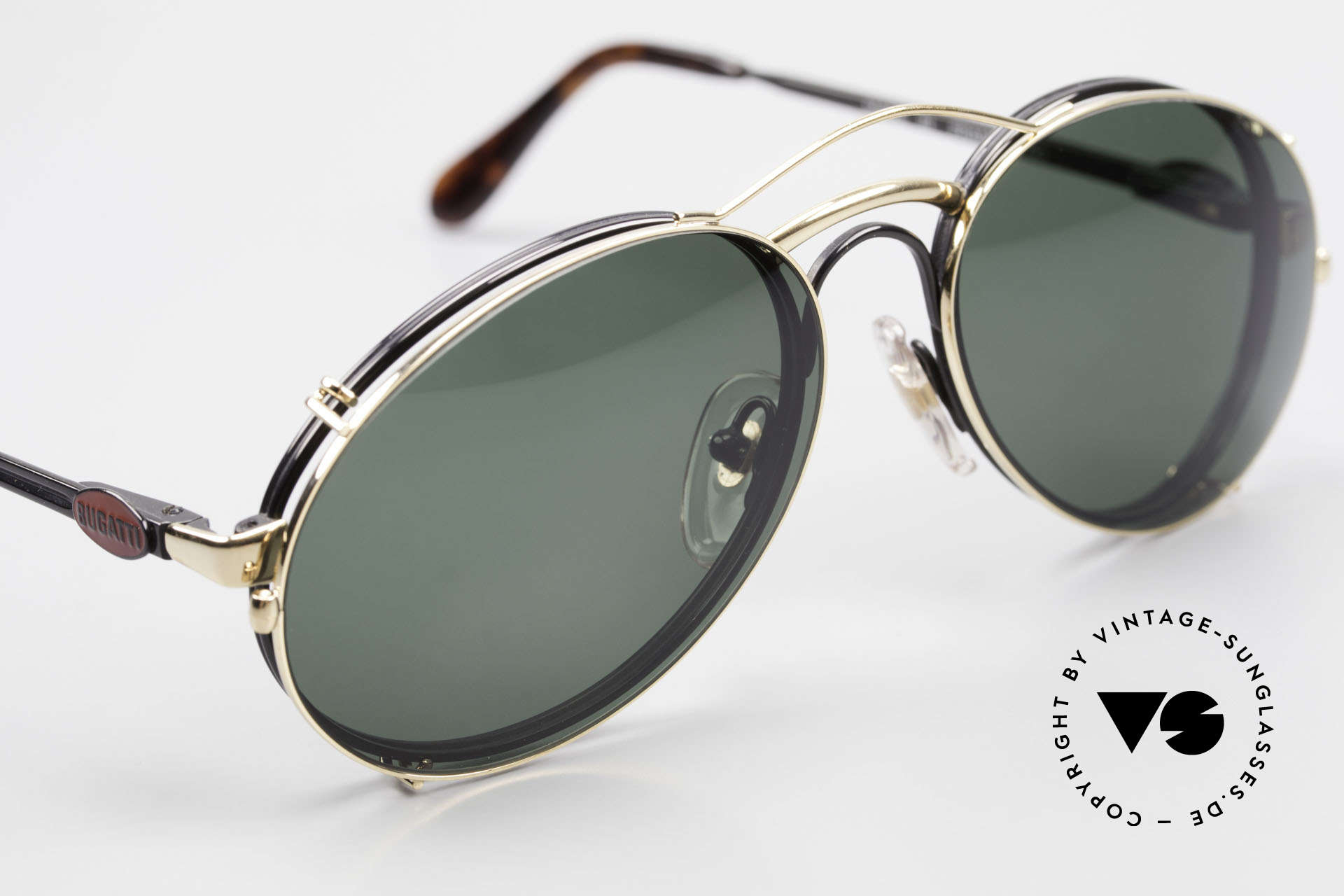 Sunglasses Bugatti 03327 Men's 80's Eyeglasses Clip On