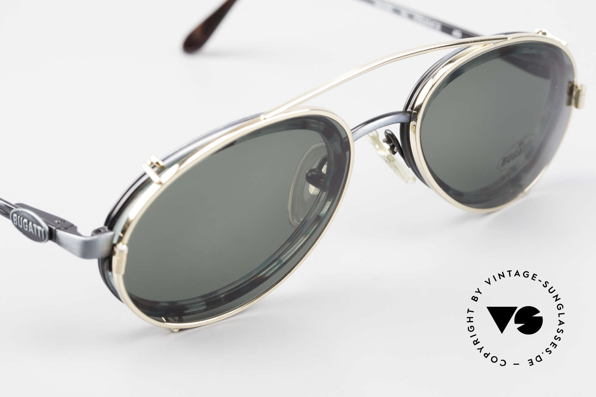 Sunglasses Bugatti 05728T 90's Men's Eyeglasses Sun Clip