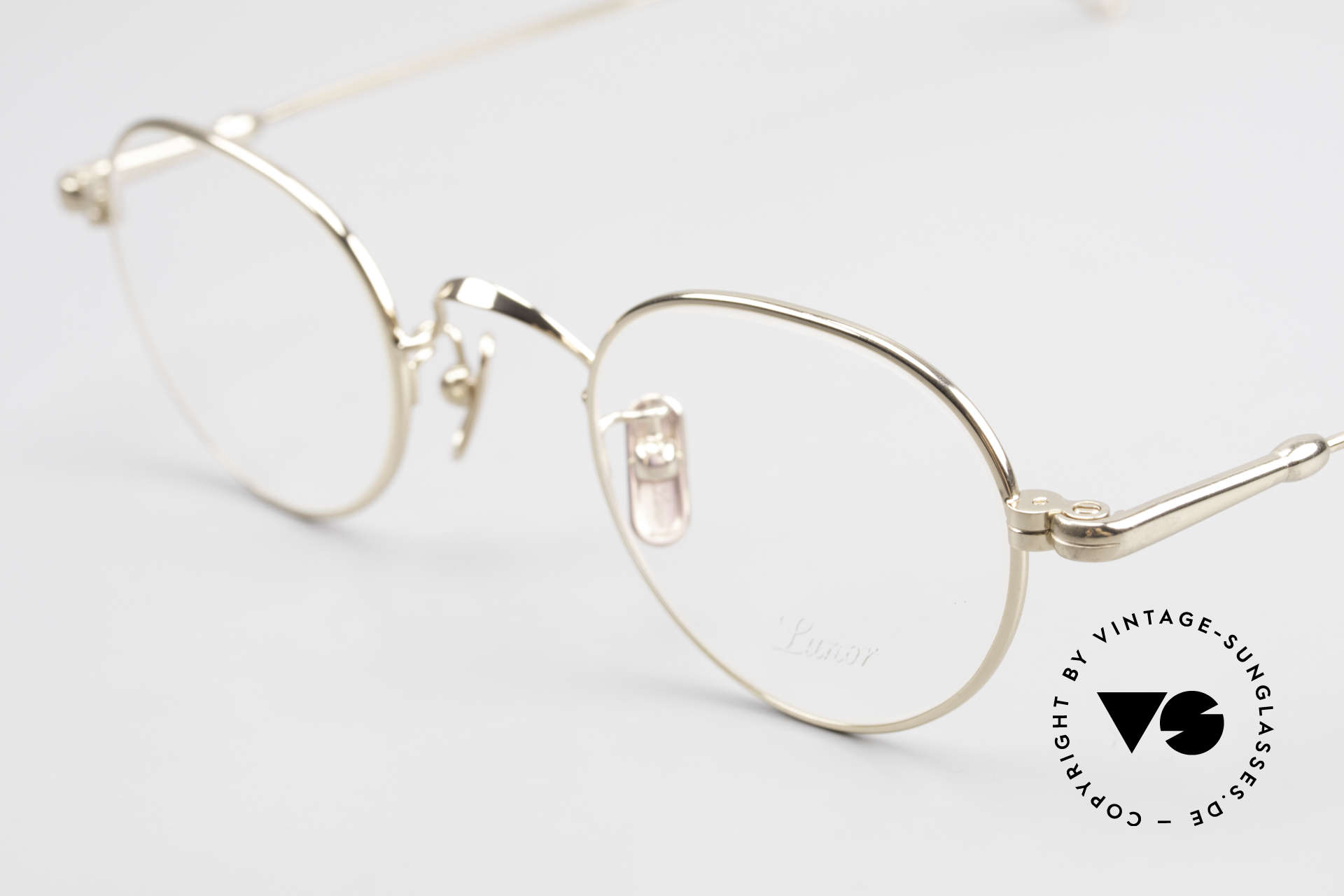 Glasses Lunor V 107 Panto Eyeglasses Gold Plated