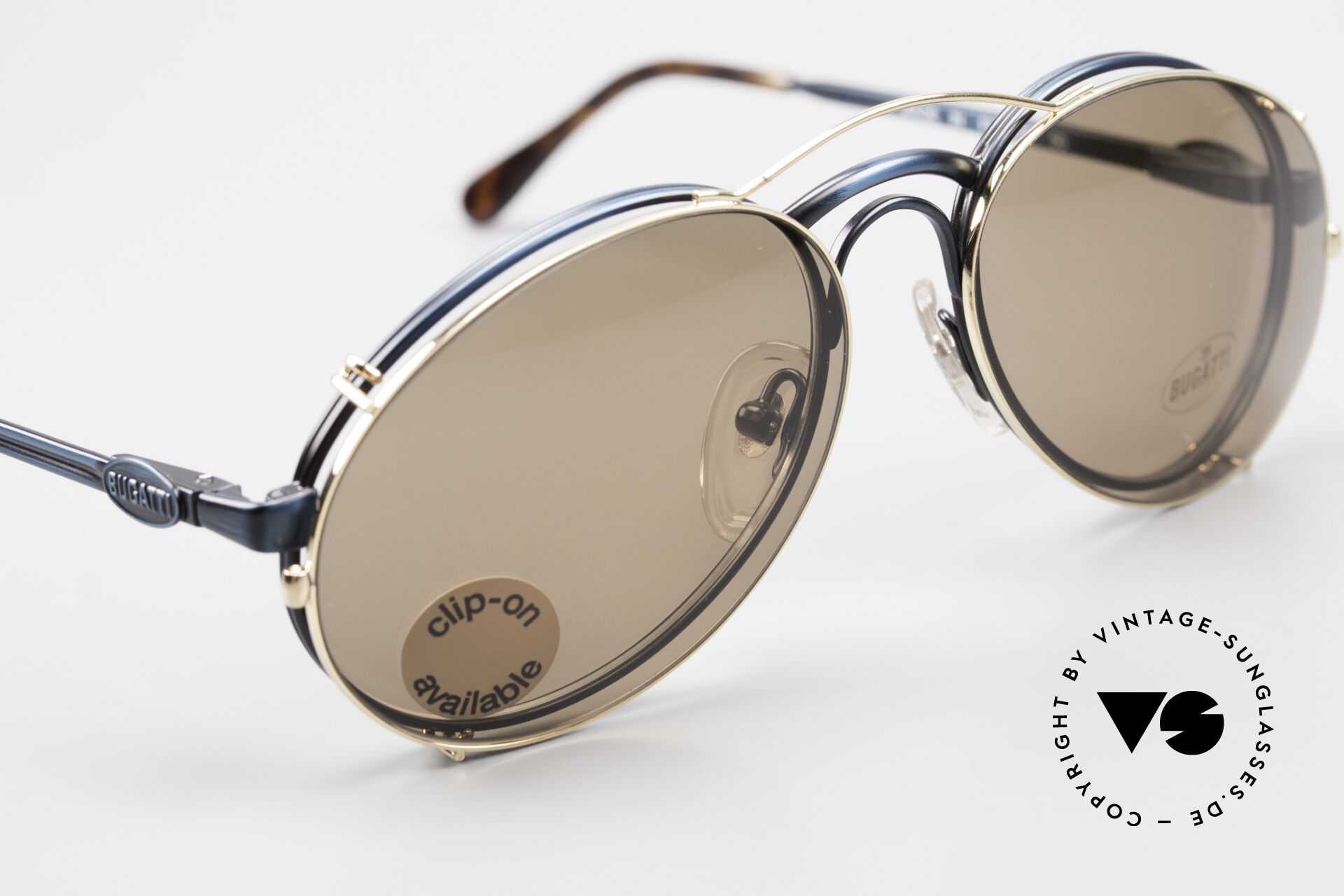 Sunglasses Bugatti 03328 Men's 80's Clip On Sunglasses