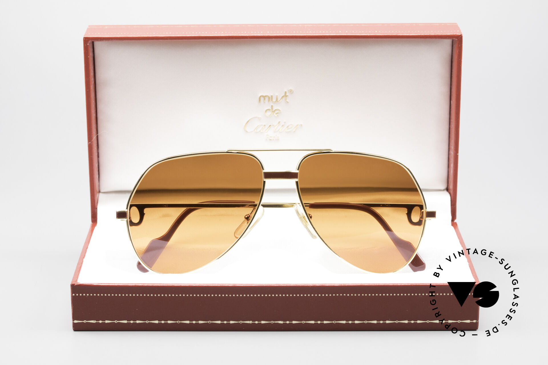 Cartier Must Louis Laque Bordeaux Vintage Sunglasses