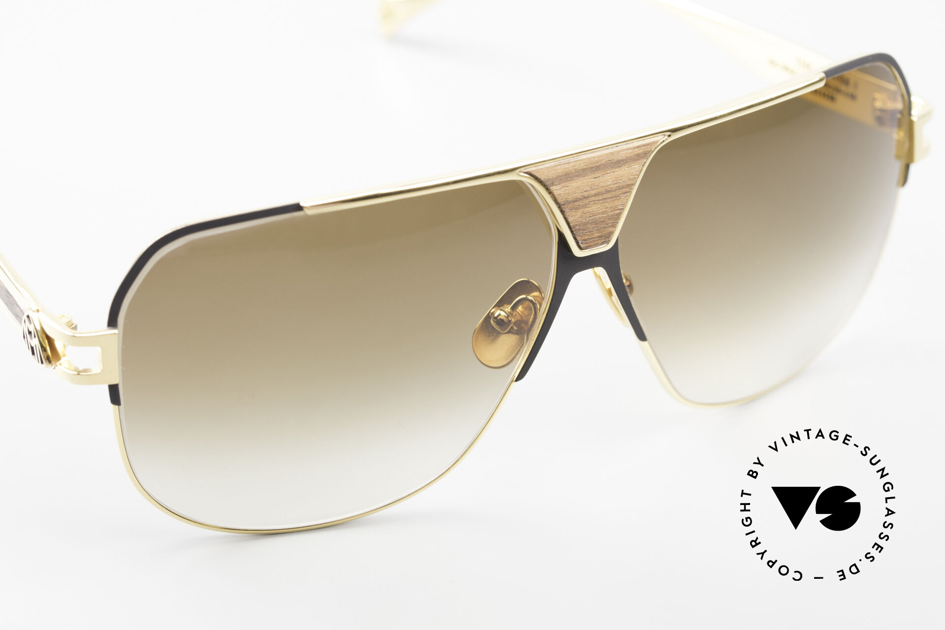 Sunglasses Maybach The Player I 24kt Gold Plated Titanium Wood