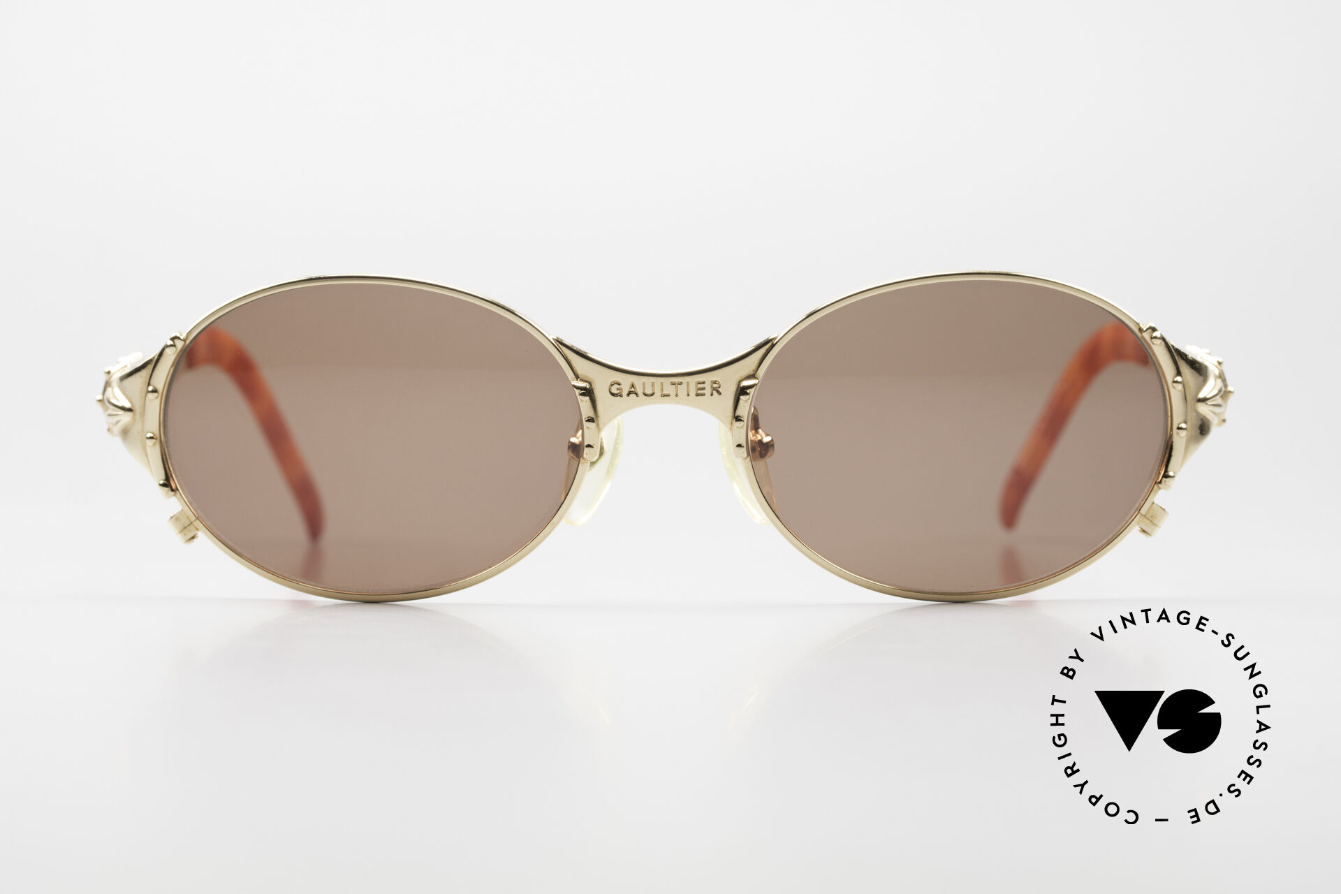 Jean Paul Gaultier 56-5106 90's Sunglasses Gold-Plated