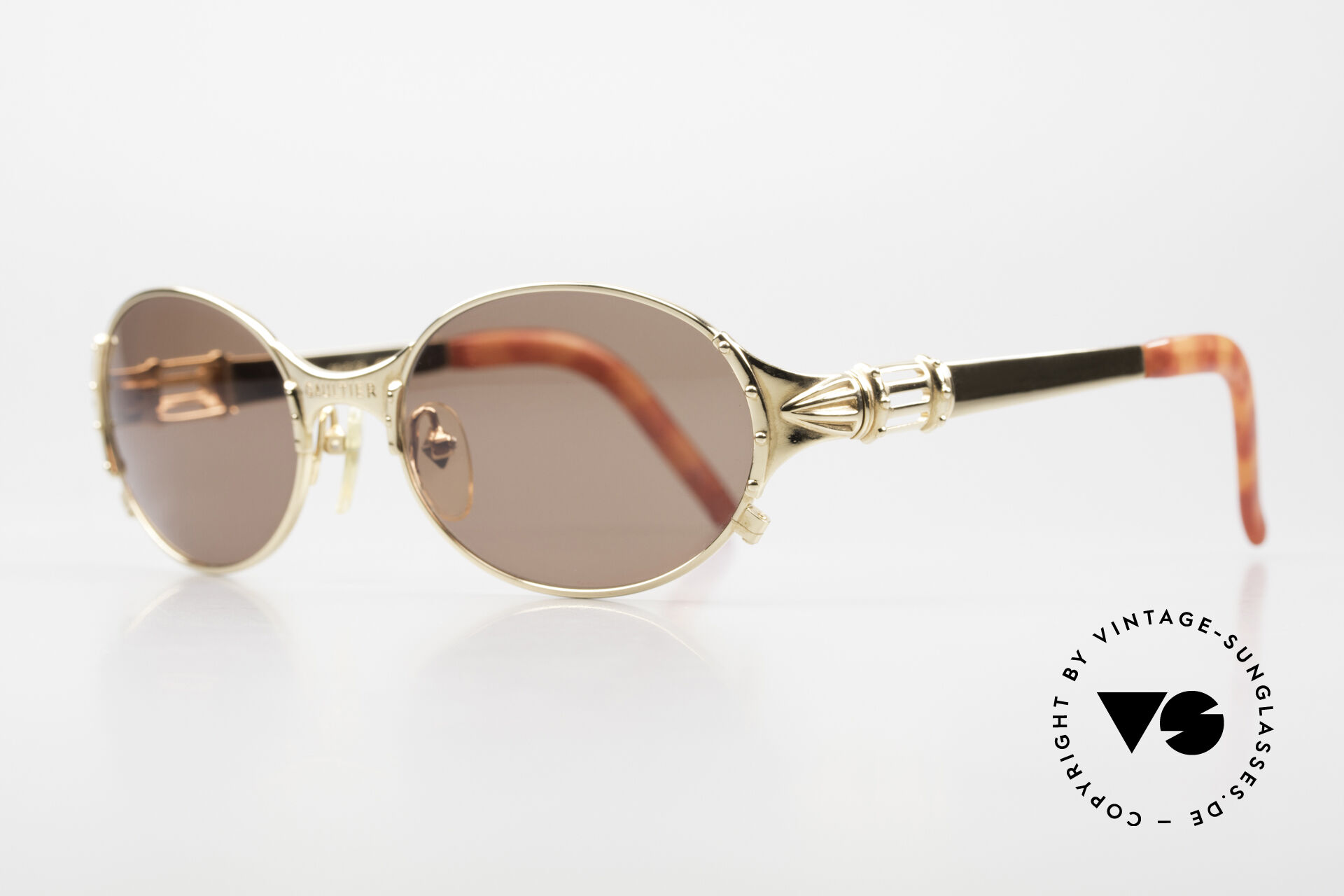 Jean Paul Gaultier 56-5106 90's Sunglasses Gold-Plated