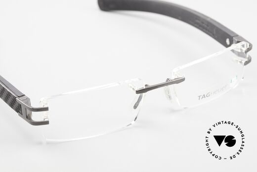 Tag Heuer L-Type 0112 Rimless Frame Leather Temples, unworn rarity with original case & cloth by Tag Heuer, Made for Men
