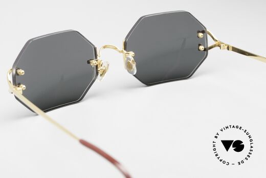 Cartier Rimless Octag One Of A Kind Customized, with new CR39 UV400 lenses in gray-green G15 color, Made for Men and Women
