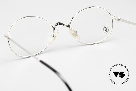 Cartier Saturne - M Platinum-Plated 90's Frame, the lens height is 36mm = suitable for progressive vision, Made for Men and Women