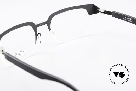 Bajazzo Cado 2 Square Frame Semi Rimless, the frame can be glazed as desired (also varifocal), Made for Men