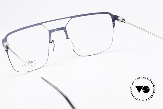 Bajazzo Enzo 3 Square Metal Frame Unisex, the frame can be glazed as desired (also varifocal), Made for Men and Women