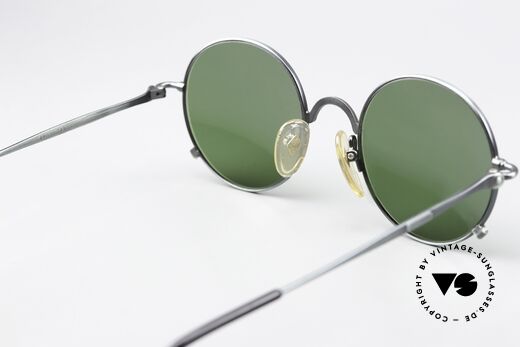 Jean Paul Gaultier 55-1176 90s Round Designer Shades, grass green sun lenses (for 100% UV protection), Made for Men and Women