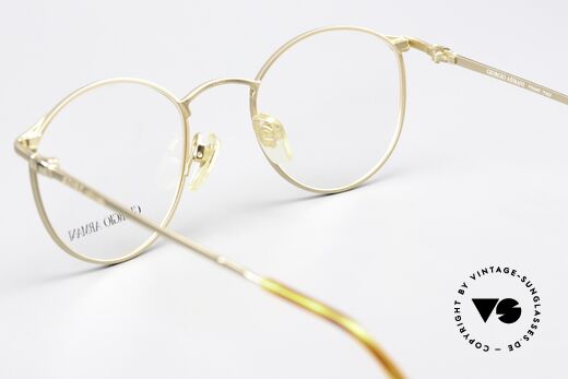 Giorgio Armani 132 1990's Frame Matt Gold, the frame can be glazed as desired (progressive lenses), Made for Men