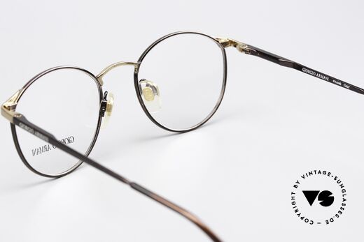 Giorgio Armani 132 Old Panto Specs Small Size, the frame can be glazed as desired (progressive lenses), Made for Men