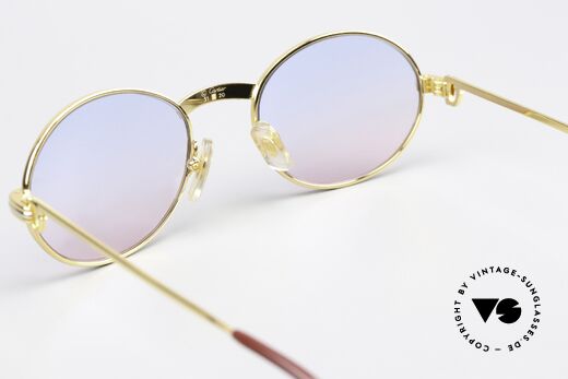 Cartier Saint Honore Baby-Blue Pink Sun Lenses, NO RETRO SUNGLASSES; but a 25 years old ORIGINAL, Made for Men and Women