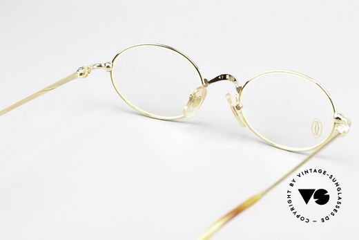 Cartier Filao - S Small Oval 90s Frame 22ct, the metal frame can be glazed with lenses of any kind, Made for Men and Women