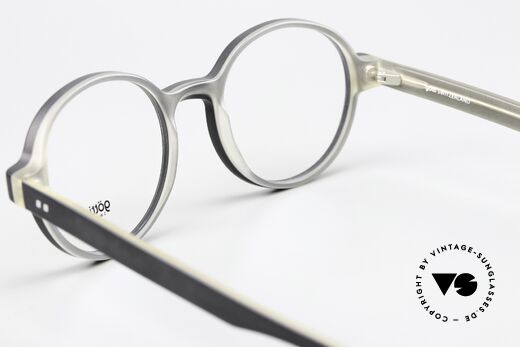 Götti Werry Round Acetate Frame Black, the orig. DEMO lenses can be exchanged as desired, Made for Men and Women