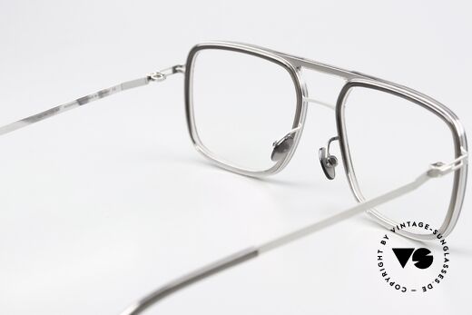 Mykita Elgard Very Striking Men's Glasses, very interesting color 853 = silver / grey-translucent, Made for Men