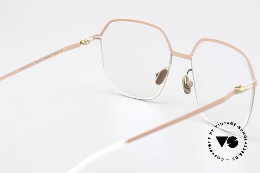 Mykita Finna Women's Glasses Peach Pink, innovative flexible frame construction: one size fits all, Made for Women