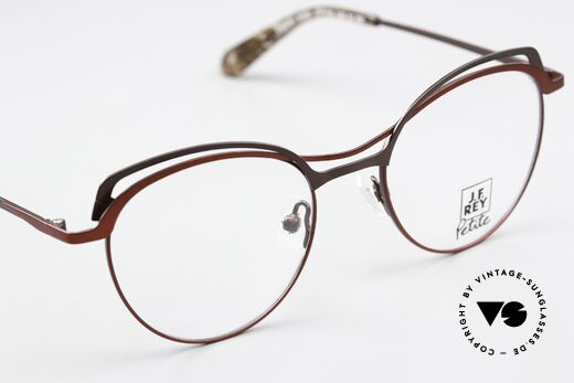 JF Rey PM081 Ladies Frame Ruby & Brown, great women's model in wine red metallic & 'chocolat', Made for Women