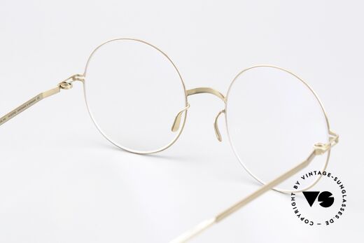 Mykita Studio 5.3 Round Ladies Eyewear Gold, really interesting, unworn designer piece with case, Made for Women