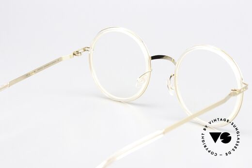 Mykita Meja Champagne Gold / Rose Water, frame can be glazed with prescriptions or sun lenses, Made for Women