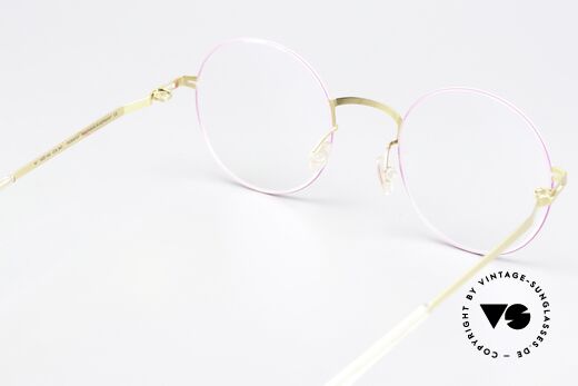 Mykita Kayo Frame Gold / Neon Pink, innovative flexible frame construction: one size fits all, Made for Women