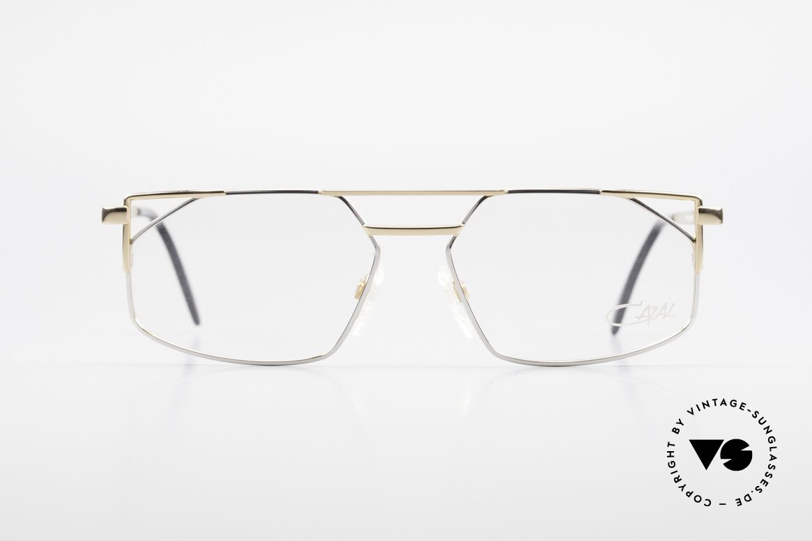 Cazal 751 Old 90's Designer Eyeglasses, angled metal designer frame with high-grade finish, Made for Men