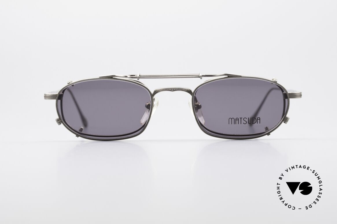 Matsuda 10105 90's Sun Clip On Frame, vintage Matsuda designer eyeglasses from the mid 90's, Made for Men