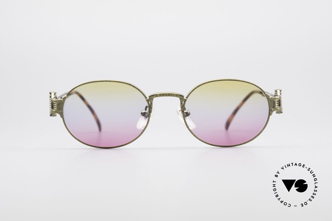 Jean Paul Gaultier 55-5110 Extraordinary Vintage Frame, extraordinary Jean Paul Gaultier 90's sunglasses, Made for Men and Women