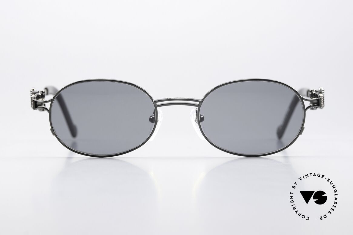 Jean Paul Gaultier 56-0020 Oval Belt Buckle Frame, vintage Jean Paul Gaultier sunglasses from 1996, Made for Men