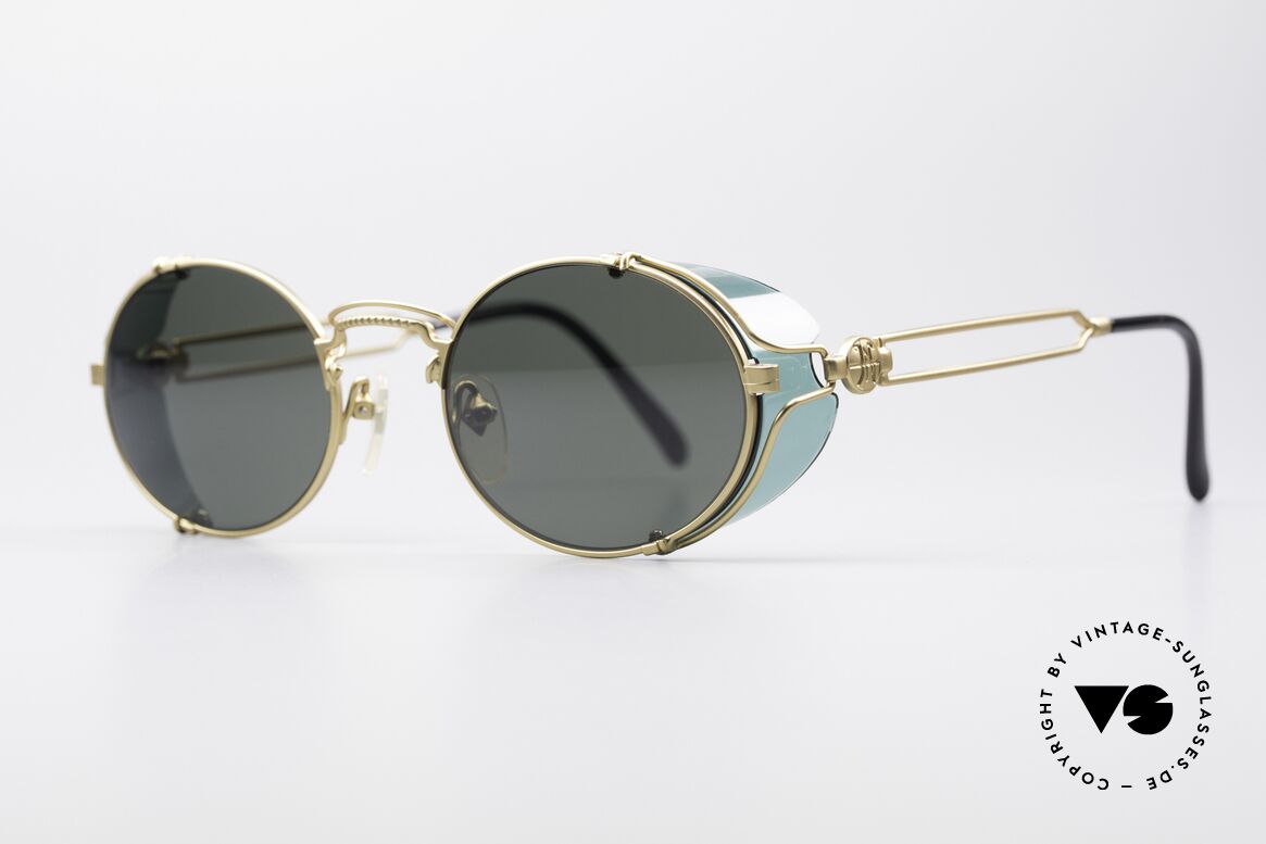 Jean Paul Gaultier 58-6105 Terminator Steampunk Shades, many very interesting  "retro-futuristic" frame elements, Made for Men and Women