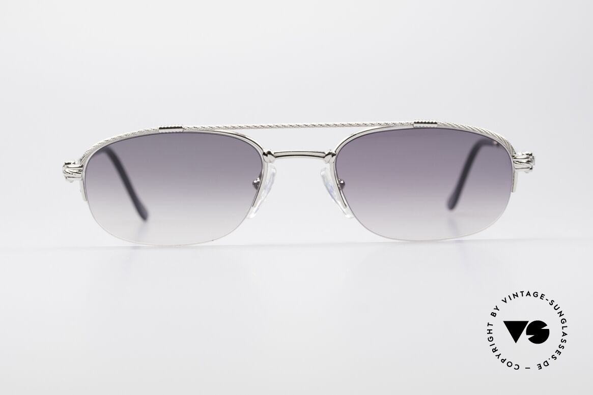 Fred Caravelle Luxury Platinum Sunglasses, rare vintage sunglasses by Fred, Paris from the 1980s, Made for Men