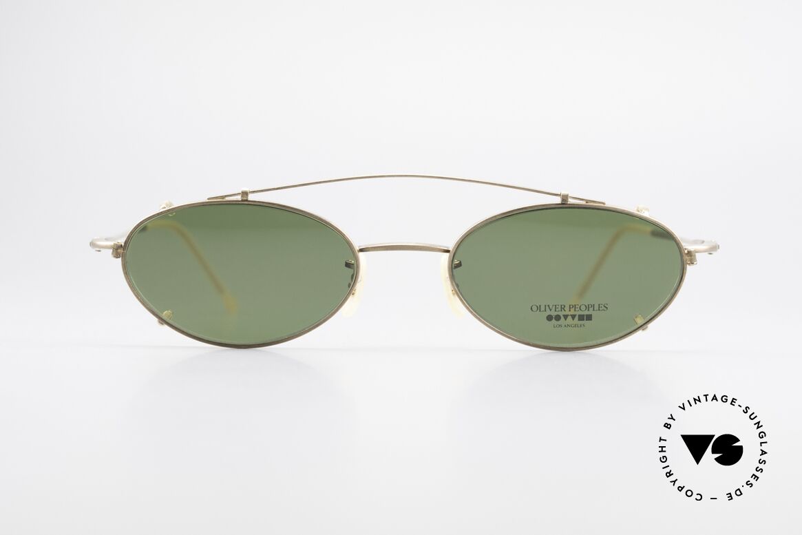 Oliver Peoples OP599 Oval Eyeglass-Frame Clip On, vintage Oliver Peoples eyeglasses from the 1990's, Made for Men and Women