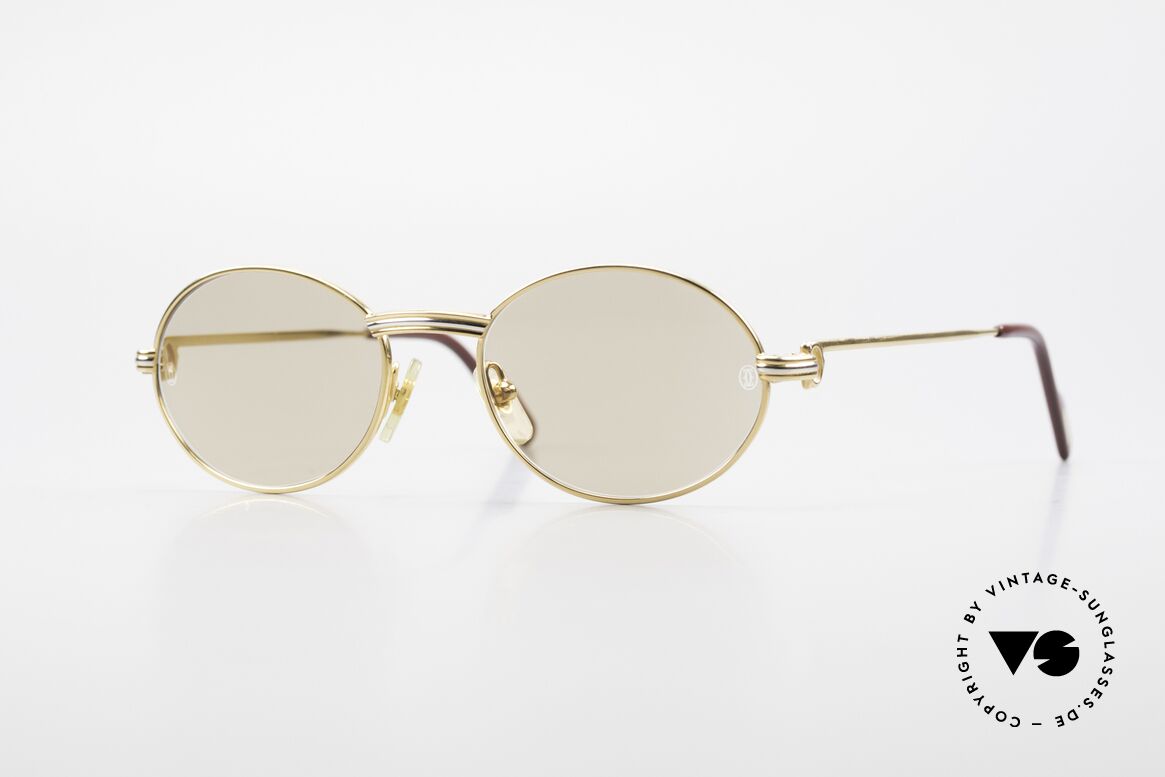 Cartier Saint Honore - S Small Oval Luxury Sunglasses, oval VINTAGE CARTIER sunglasses from app. 1998, Made for Men and Women