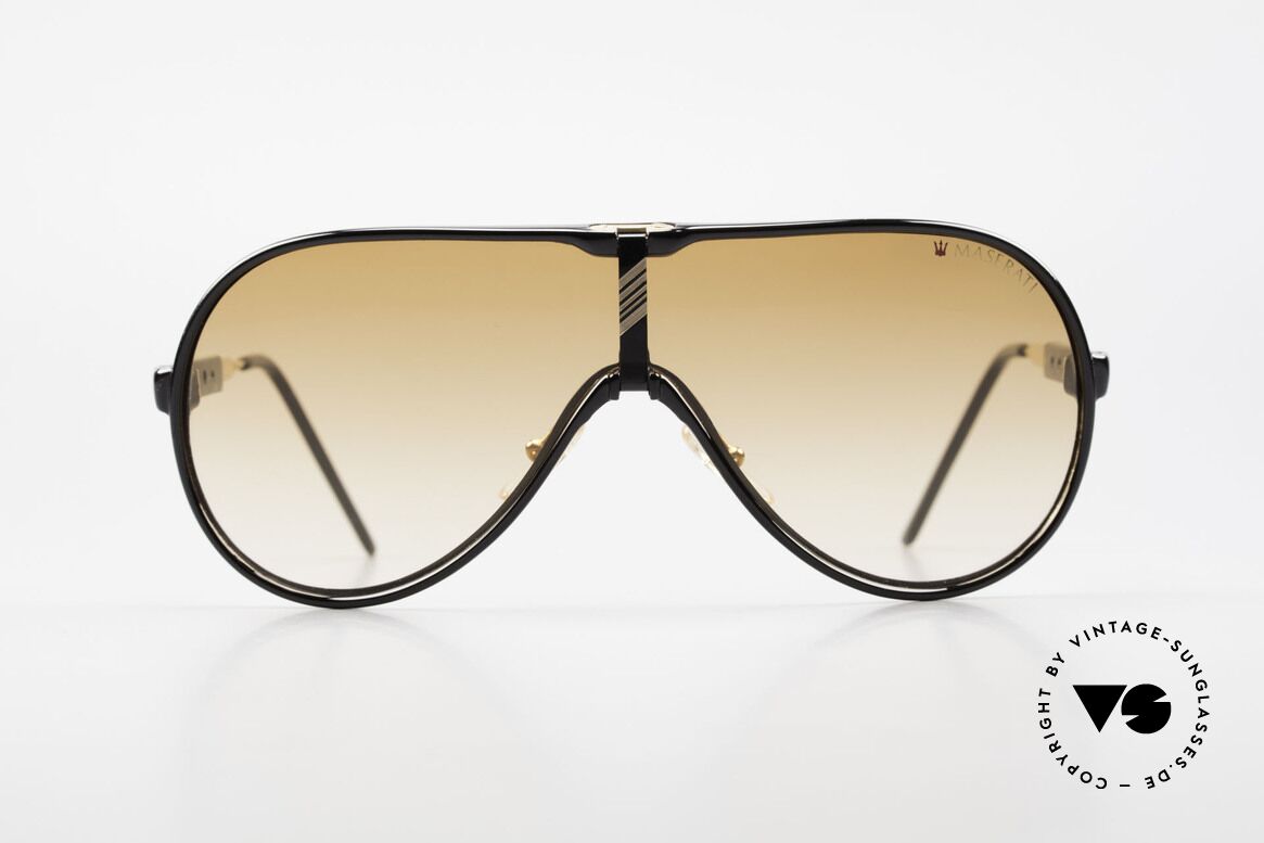 Maserati 6119 3 Lenses Sports Sunglasses, luxury vintage sunglasses by the noble brand Maserati, Made for Men