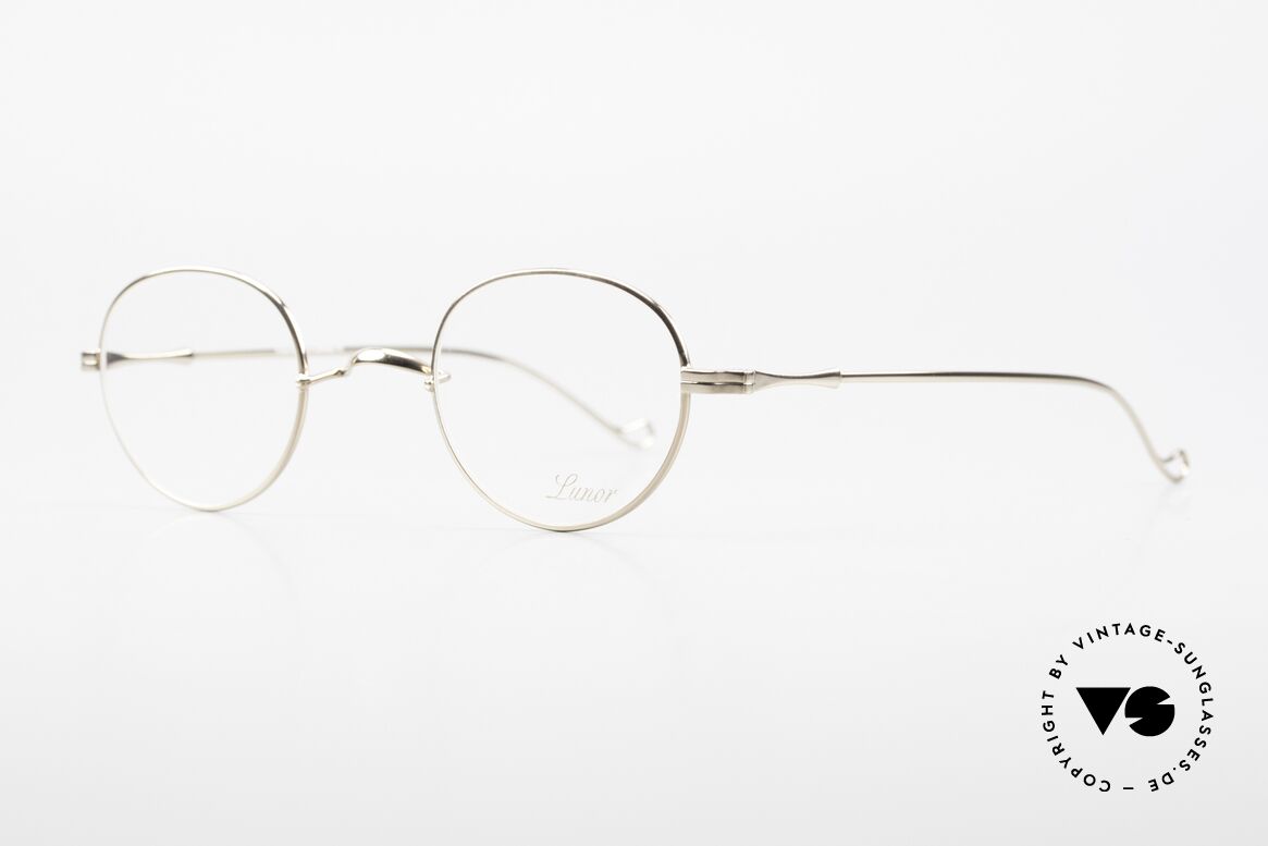Lunor II 22 Rare Eyeglasses Gold Plated, plain design with a W-shaped bridge, GOLD-PLATED, Made for Men and Women
