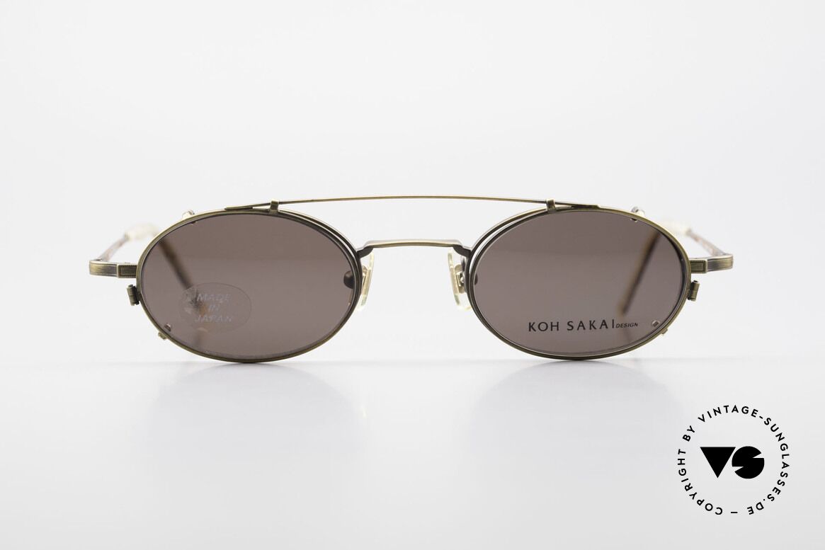 Koh Sakai KS9701 Vintage Metal Frame Clip On, vintage glasses Koh Sakai KS9701, 44-21, with clip-on, Made for Men and Women