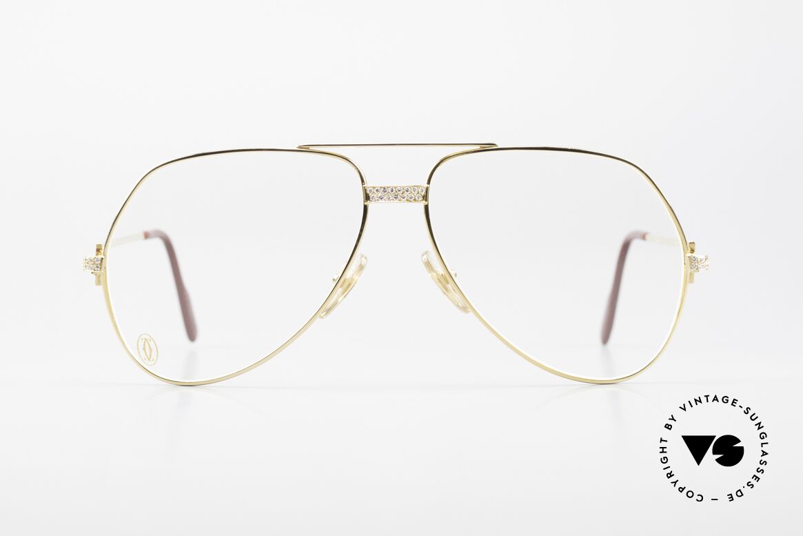 Cartier Grand Pavage Diamond Glasses Solid Gold, 18kt (750) SOLID GOLD frame with 0.86 carat BRILLANTS, Made for Men