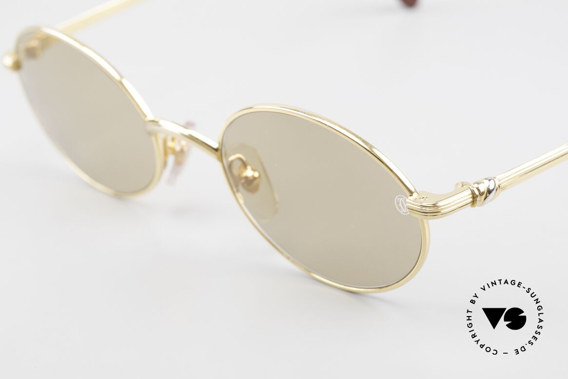 Cartier Sorbonne Oval Luxury Frame 90's, oval 22ct GOLD-plated frame with Cartier sun lenses, Made for Men and Women