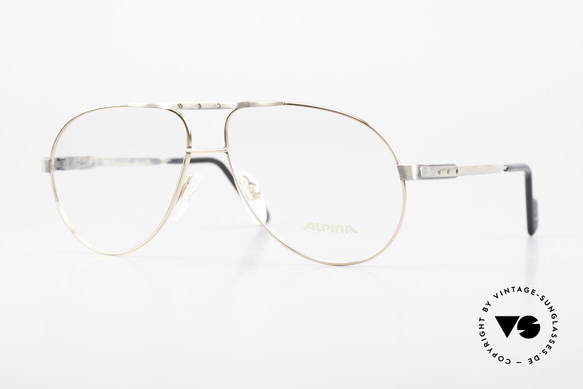 Alpina M1F771 90's Men's Glasses Aviator, Alpina vintage glasses M1F771 in size 59/15, 140, Made for Men