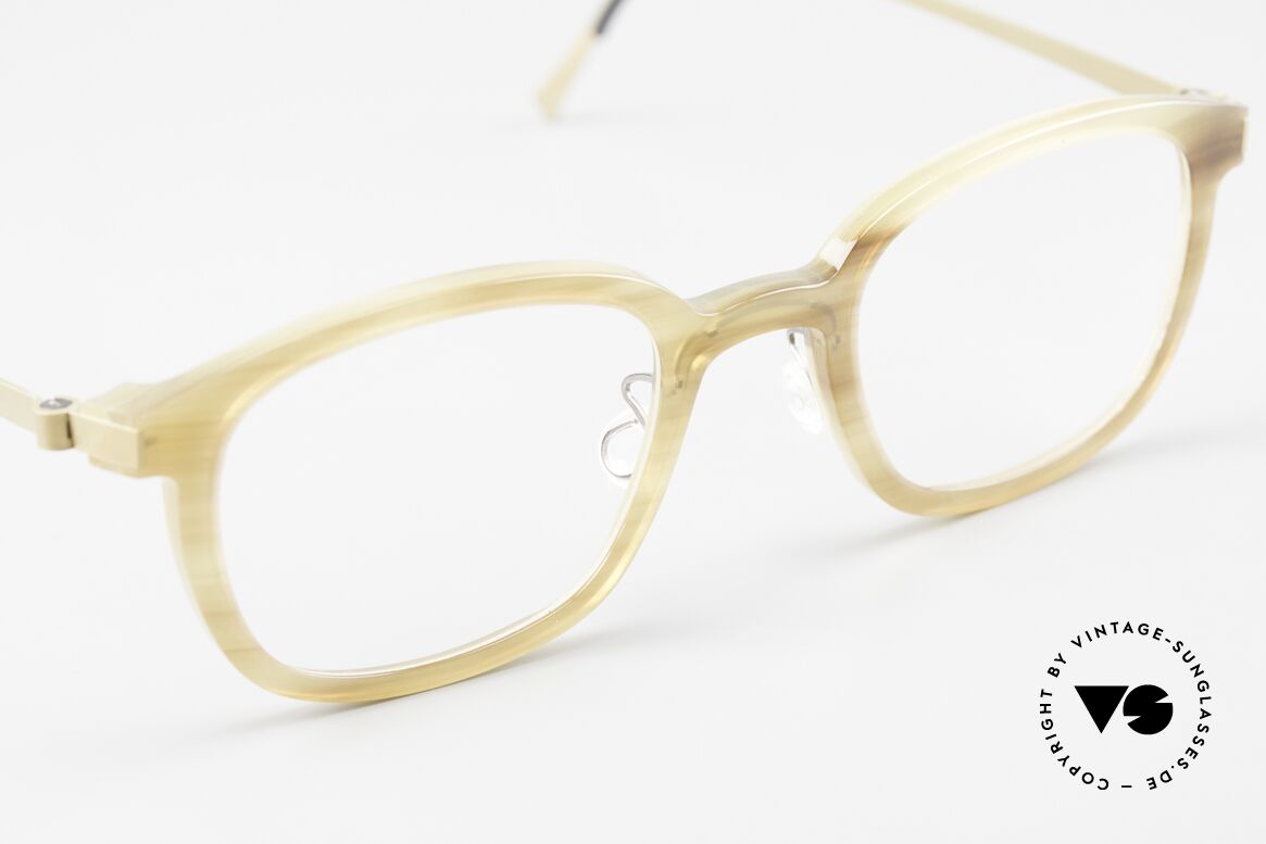 Lindberg Horn 1801 Buffalo Horn Titan Frame, every model (made of horn) looks individual / unique, Made for Men and Women