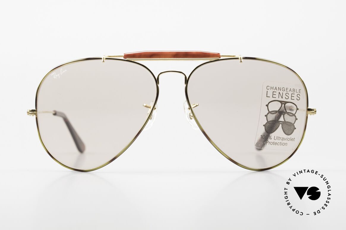 Ray Ban Outdoorsman II Tortuga Changeable Brown USA, legendary aviator design in best quality (high-end), Made for Men