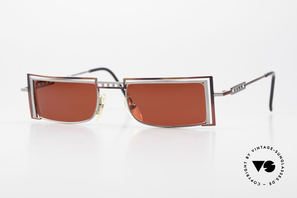 Casanova LC5 Square Gaudy 3D Red Lenses, Casanova sunglasses, mod. LC-5, size 46/20, col. 01, Made for Men and Women
