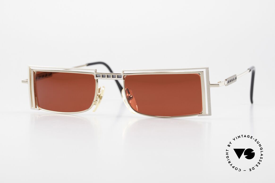 Casanova LC5 Gaudy 3D Red Lenses Square, Casanova sunglasses, mod. LC-5, size 46/20, col. 02, Made for Men and Women