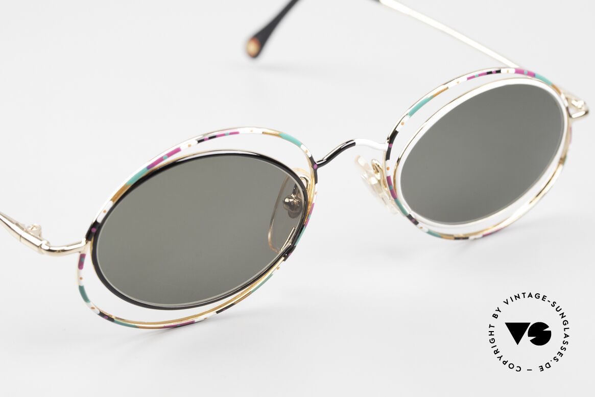 Casanova LC16 Crazy Shades Multicolored, unworn with green sun lenses for 100% UV protection, Made for Women