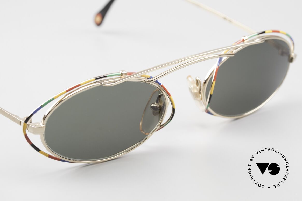 Casanova LC22 Crazy Shades Art Nouveau, unworn with green sun lenses for 100% UV protection, Made for Women