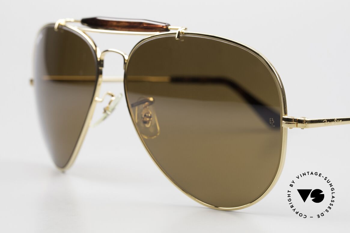 Ray Ban Outdoorsman II Tortuga Deep Groove Frame, the B&L lenses are slightly mirrored and hardened, Made for Men