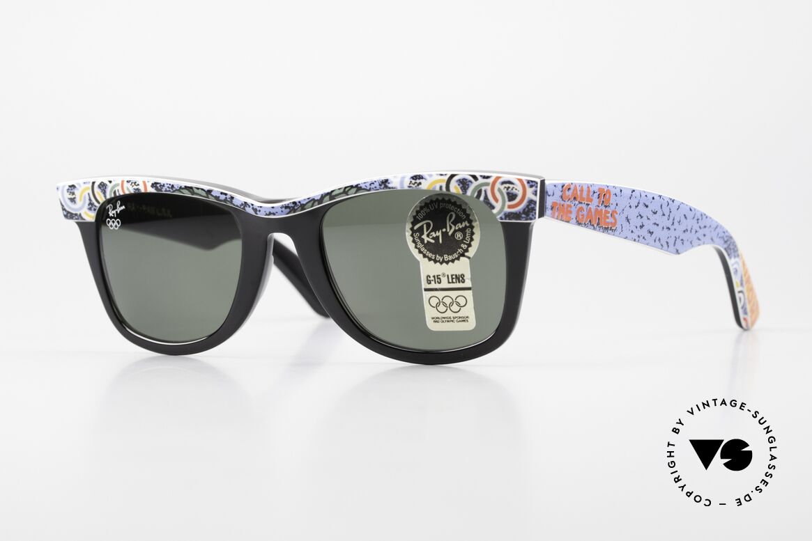 Ray Ban Wayfarer I Olympic Games 1932 Los Angeles, LIMITED Bausch&Lomb vintage Wayfarer sunglasses, Made for Men and Women